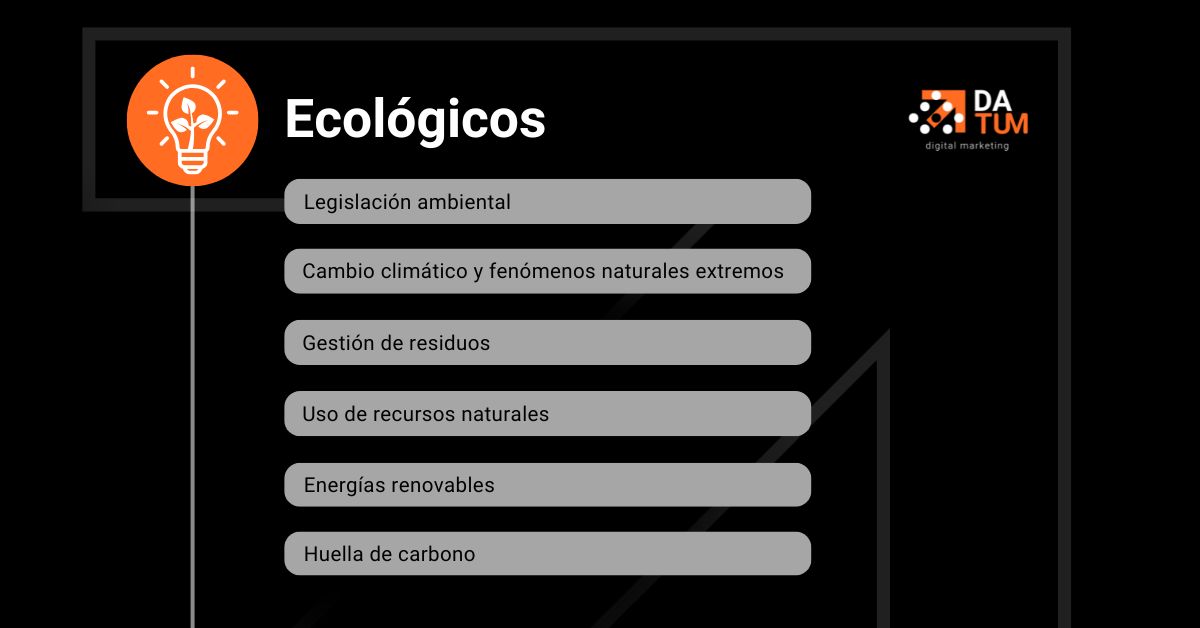 Ecológicos PESTEL Datum Digital Marketing
